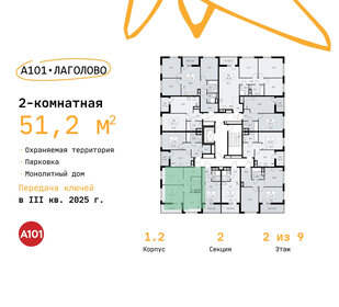 Квартира 51,2 м², 2-комнатная - изображение 2