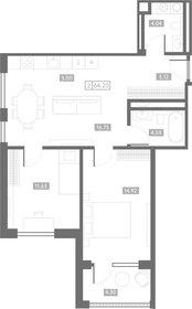 Квартира 64,2 м², 2-комнатная - изображение 1