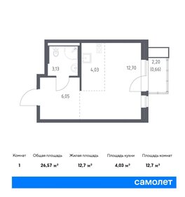 Квартира 26,6 м², студия - изображение 1