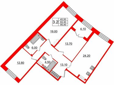 95,1 м², 3-комнатная квартира 31 535 160 ₽ - изображение 45