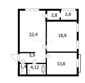 Квартира 70,8 м², 2-комнатная - изображение 1