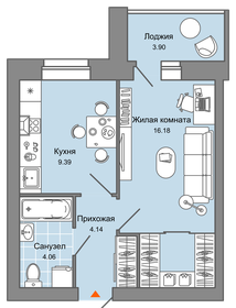 Квартира 36 м², 1-комнатная - изображение 1