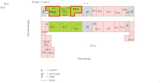 213,6 м², офис 111 072 ₽ в месяц - изображение 34