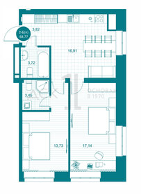 57,7 м², 3-комнатная квартира 5 950 000 ₽ - изображение 76