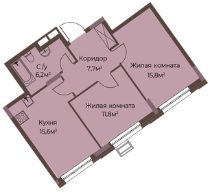 Квартира 57,2 м², 2-комнатная - изображение 1