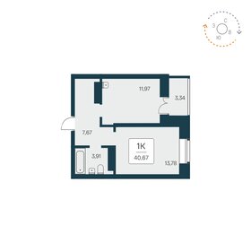 38,9 м², 1-комнатная квартира 7 850 000 ₽ - изображение 37