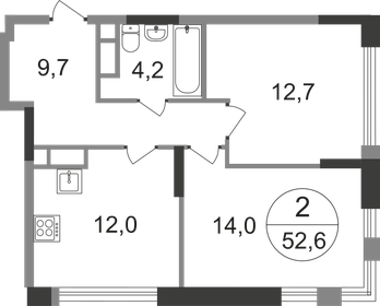 51,3 м², 2-комнатная квартира 14 300 000 ₽ - изображение 60