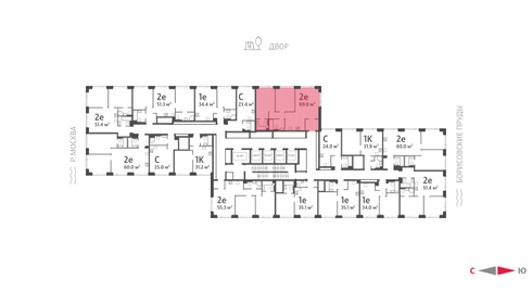 70 м², 2-комнатная квартира 25 000 000 ₽ - изображение 86