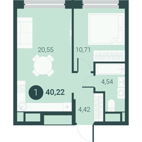 49,9 м², 1-комнатная квартира 6 248 640 ₽ - изображение 6