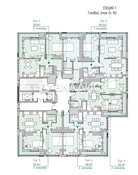 87,5 м², 3-комнатная квартира 22 190 000 ₽ - изображение 78