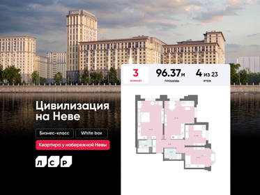Квартира 96,4 м², 3-комнатная - изображение 1