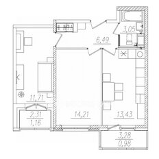 Квартира 50 м², 2-комнатные - изображение 5