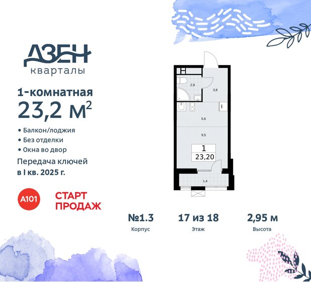 23,2 м², квартира-студия 7 424 718 ₽ - изображение 43