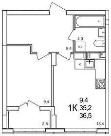 32,1 м², 1-комнатная квартира 5 329 500 ₽ - изображение 14