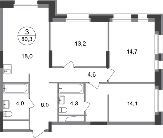 93,4 м², 3-комнатная квартира 17 490 000 ₽ - изображение 82