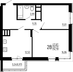 56,4 м², 2-комнатная квартира 10 550 000 ₽ - изображение 35