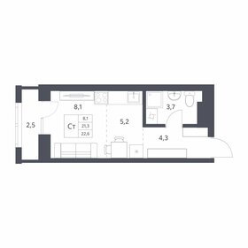 22,2 м², квартира-студия 4 990 000 ₽ - изображение 61