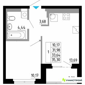 39,8 м², 1-комнатная квартира 6 300 000 ₽ - изображение 57
