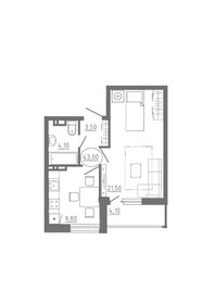 46 м², 1-комнатная квартира 4 199 000 ₽ - изображение 128