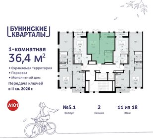 Квартира 36,4 м², 1-комнатная - изображение 2