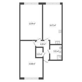 Квартира 54,9 м², 2-комнатная - изображение 1