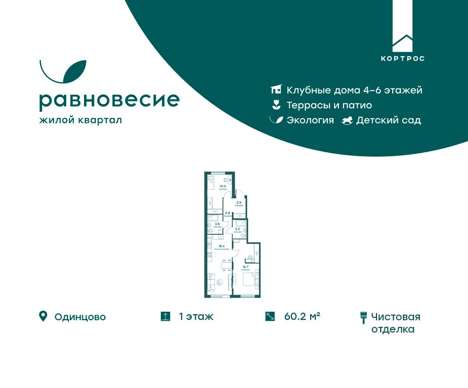 Варианты планировок ЖК «Равновесие» - планировка 5