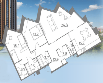 70,7 м², 2-комнатные апартаменты 19 950 000 ₽ - изображение 96