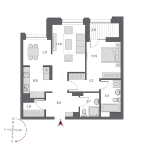 75,1 м², 2-комнатная квартира 11 850 000 ₽ - изображение 107