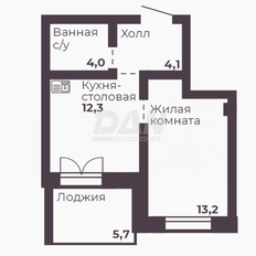 Квартира 33,6 м², 1-комнатная - изображение 2