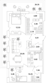 104,5 м², 4-комнатная квартира 27 251 100 ₽ - изображение 23