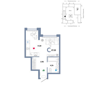 31,5 м², квартира-студия 5 500 000 ₽ - изображение 109