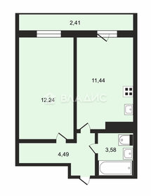 Квартира 34,6 м², 1-комнатная - изображение 1