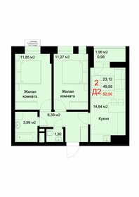 62,1 м², 3-комнатная квартира 7 500 000 ₽ - изображение 130