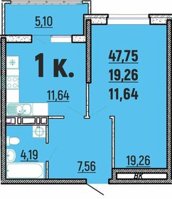 47 м², 1-комнатная квартира 9 396 000 ₽ - изображение 31