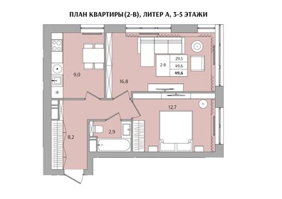 63,7 м², 2-комнатная квартира 7 350 000 ₽ - изображение 31