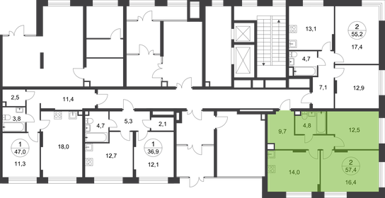 53 м², 2-комнатная квартира 12 000 000 ₽ - изображение 118