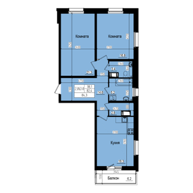 Квартира 84,3 м², 2-комнатная - изображение 1