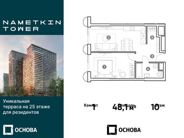 Квартира 48,1 м², 1-комнатные - изображение 1