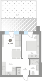 39,9 м², 1-комнатная квартира 5 250 000 ₽ - изображение 21