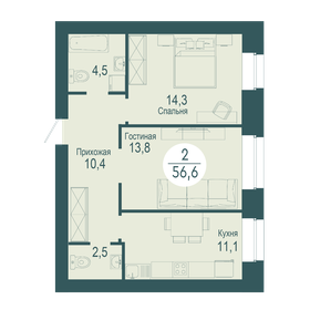 44,2 м², 2-комнатная квартира 6 400 000 ₽ - изображение 89