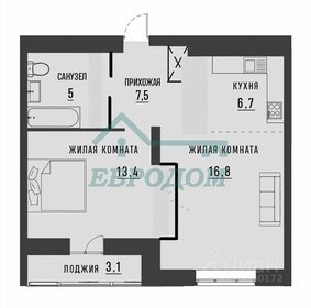 Квартира 49,5 м², 2-комнатная - изображение 1