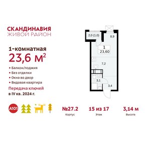 Квартира 23,6 м², студия - изображение 1