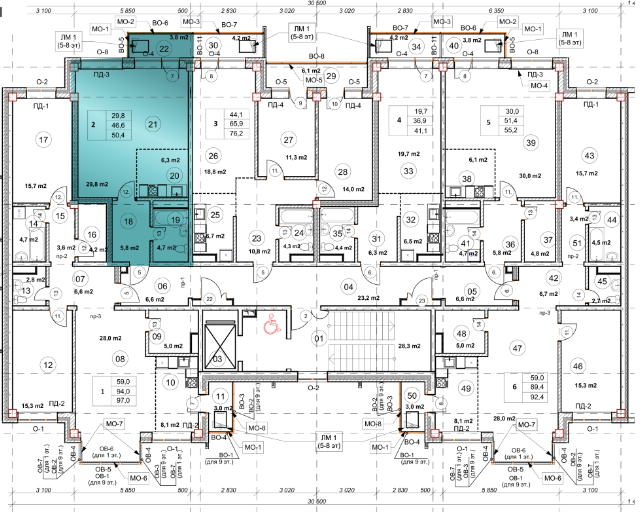 50,4 м², 1-комнатная квартира 5 443 200 ₽ - изображение 1