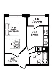 31,7 м², 1-комнатная квартира 4 960 000 ₽ - изображение 19