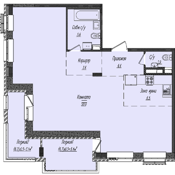 78,5 м², 1-комнатная квартира 21 587 500 ₽ - изображение 26