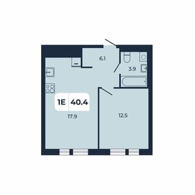 40,4 м², 1-комнатная квартира 4 787 400 ₽ - изображение 33