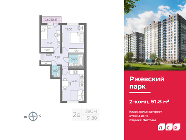 Квартира 51,8 м², 2-комнатная - изображение 1