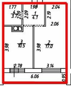 Квартира 41,4 м², 1-комнатная - изображение 1