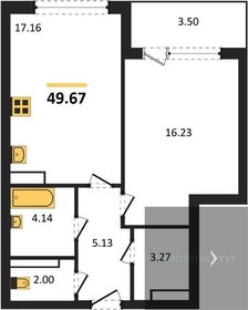 Квартира 49,7 м², 1-комнатная - изображение 1