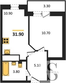 Квартира 31,9 м², 1-комнатная - изображение 1